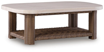 Angel Island - Rectangular Cocktail Table - Beige / Brown