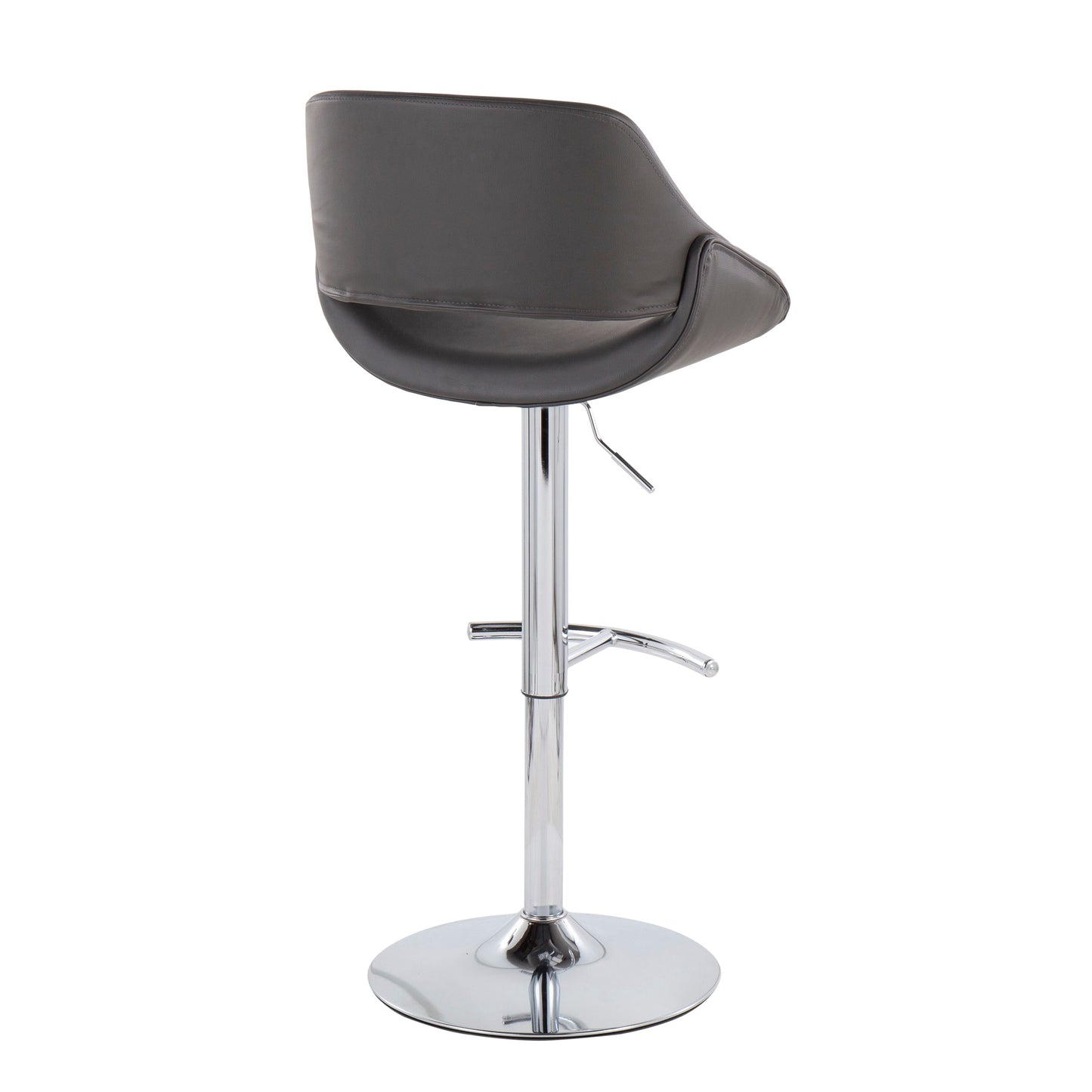 Fabrico - Contemporary Adjustable Bar Stool With Rounded T Footrest (Set of 2)