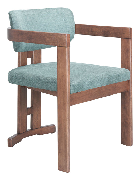 Poly - Dining Chair - Moss Gray / Walnut