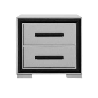 Adelaide - Nightstand With Cooler And Speaker - Gray / Black