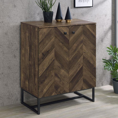 Carolyn - 2 Door Engineered Accent Wood Cabinet - Rustic Oak