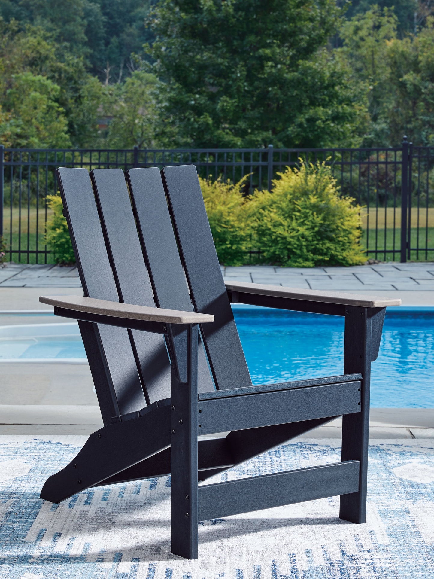 Mabry Shores - Adirondack Chair - Black / Beige
