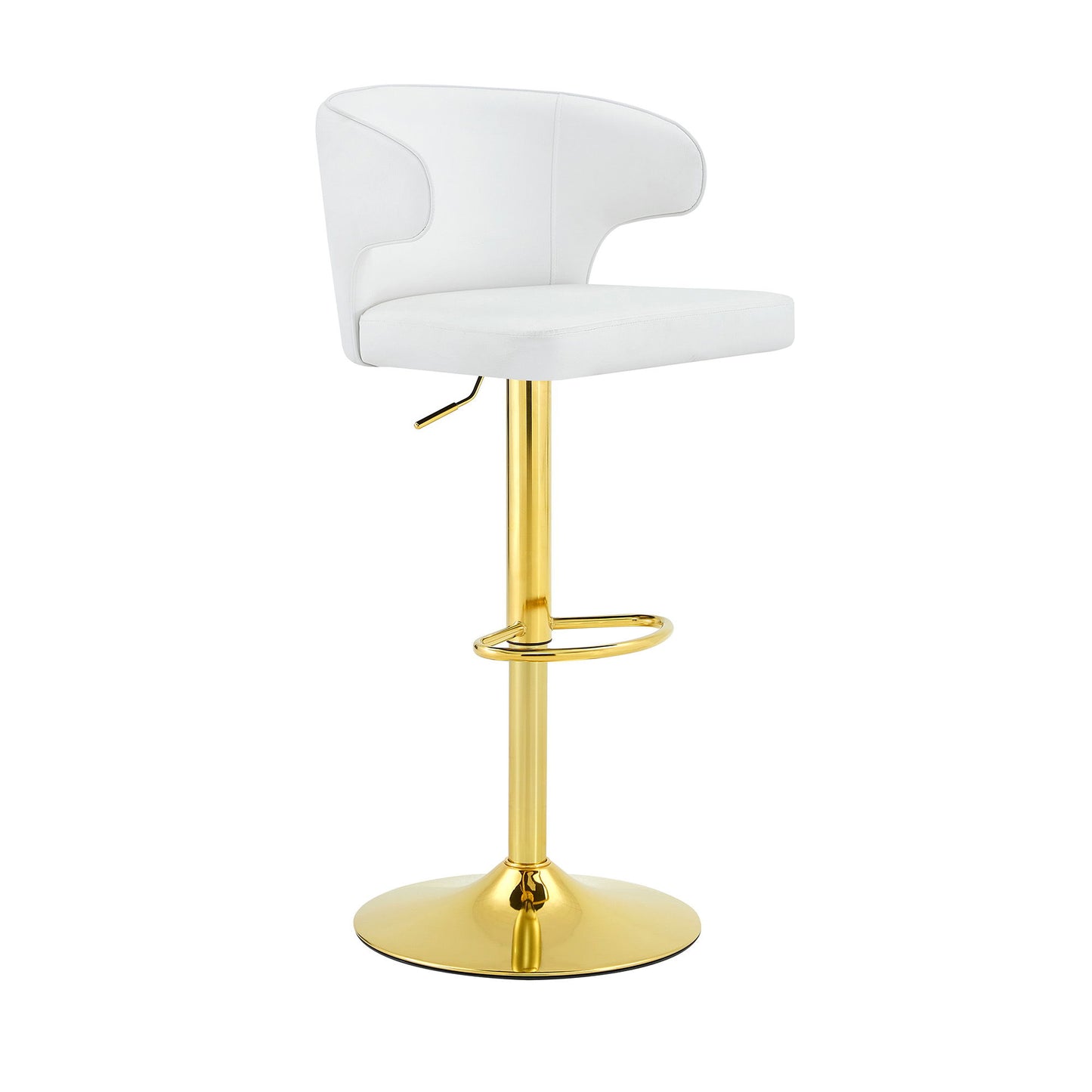 Adjustable Swivel Bar Chair With High Back Support
