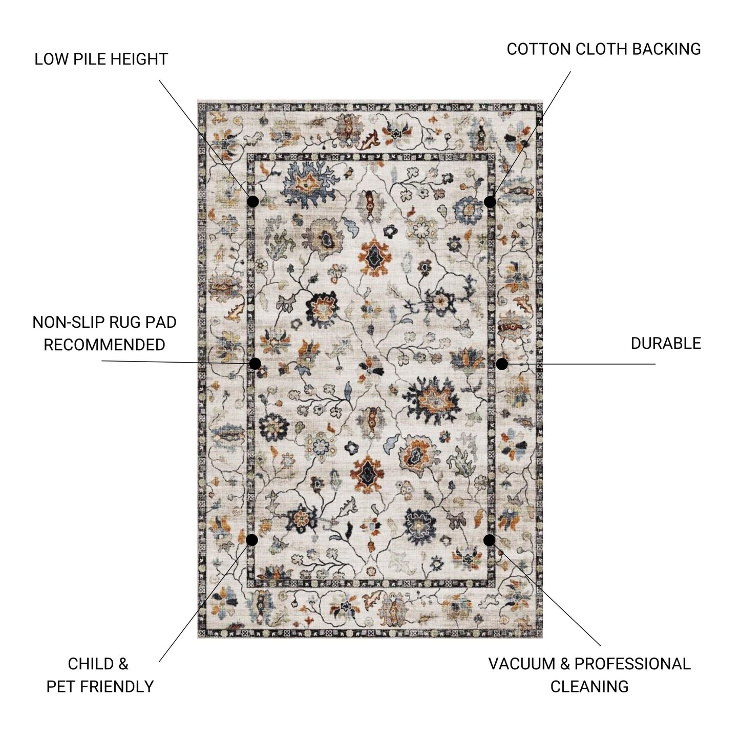 Fenix - Accent Rug - White