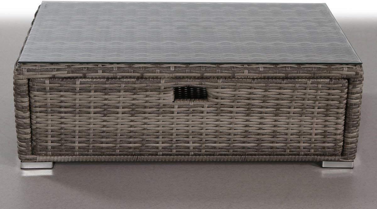 Glass Outdoor Coffee Table - Gray Mix