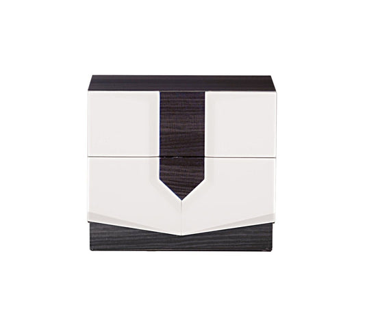 Vios - Zebra High Gloss Nightstand - White