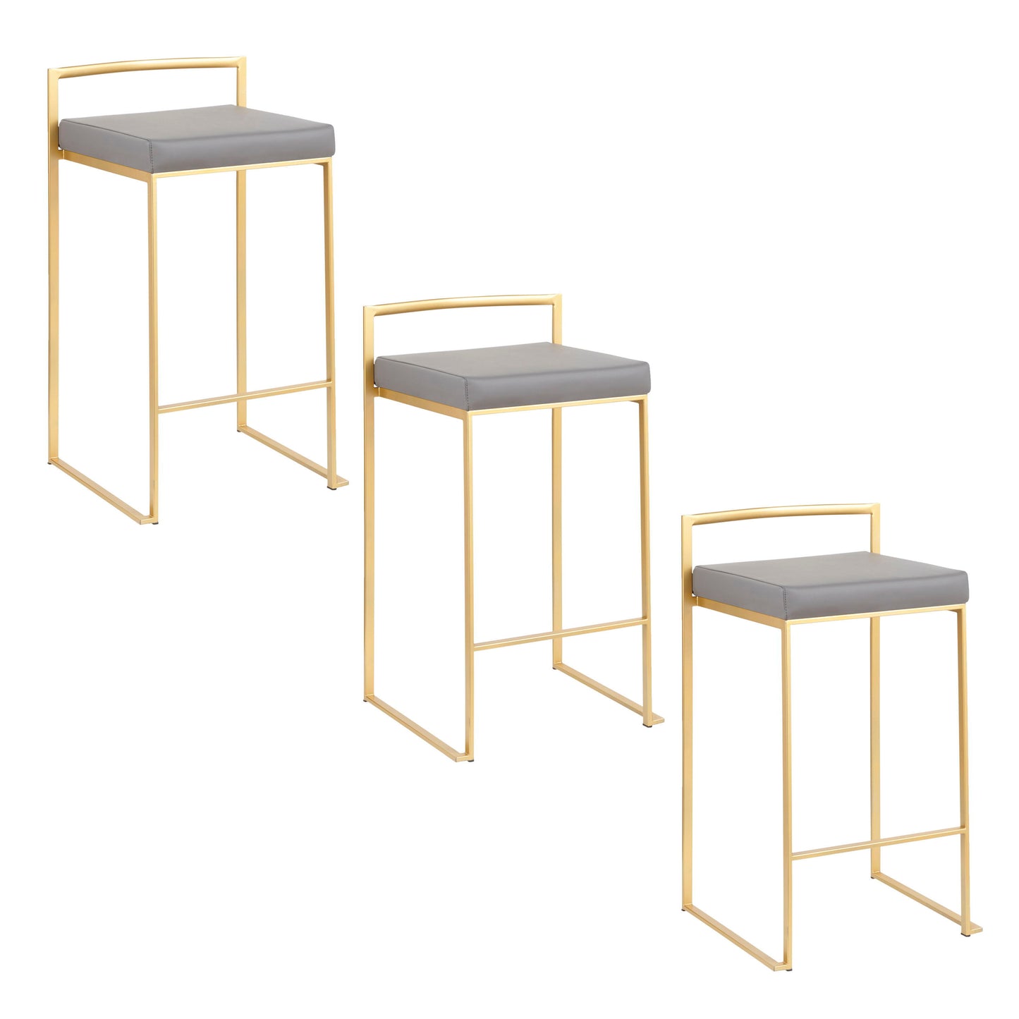 Fuji - Contemporary / Glam Design Counter Stool (Set of 2)