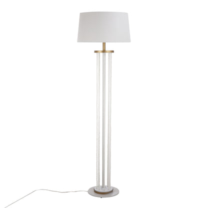 Rope Contemporary Floor Lamp - Natural / White