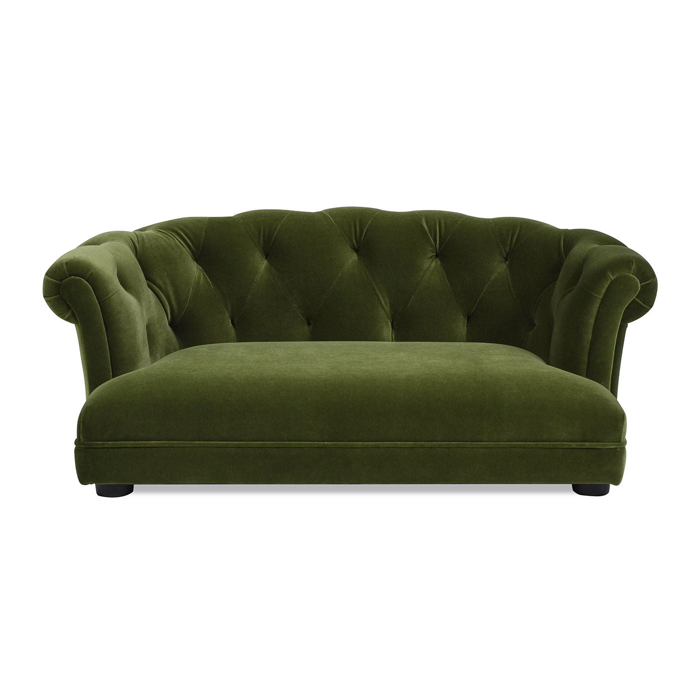 Kiki - Chesterfield Dog Sofa Bed, Medium - Olive Green