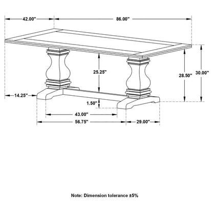 Parkins - Rectangular Dining Table - Rustic Espresso