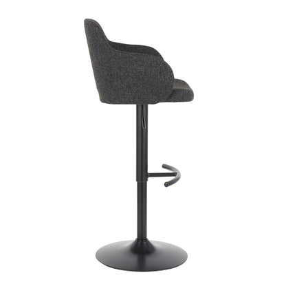 Boyne - Contemporary Adjustable Barstool With Swivel With Rounded T Footrest (Set of 2)