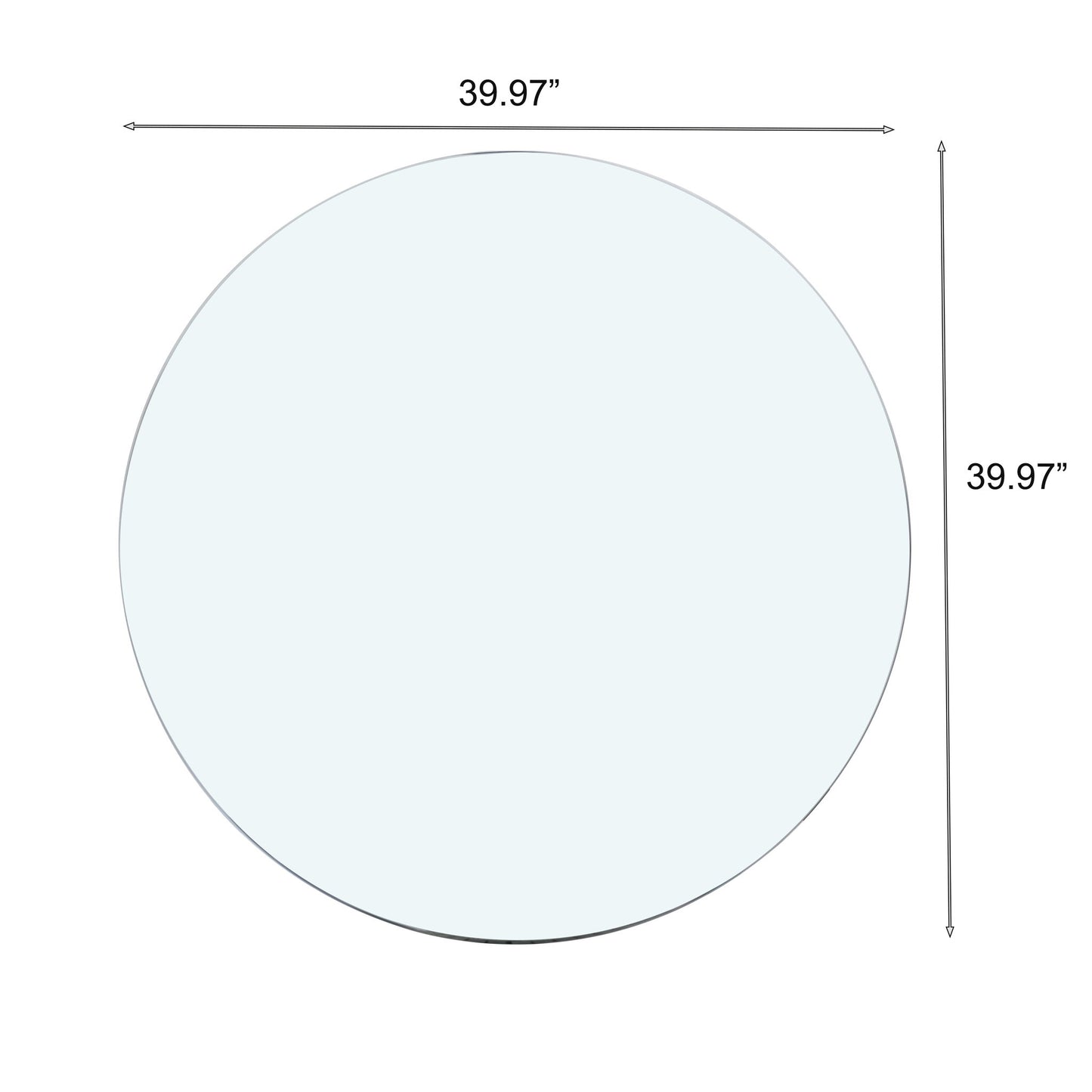 Round Tempered Glass Table Top