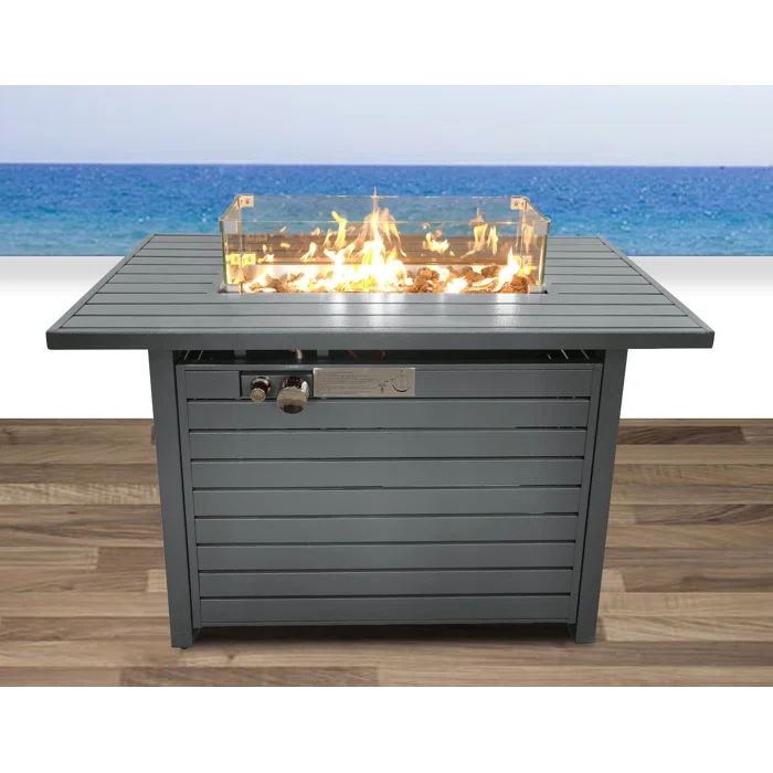 Propane Outdoor Fire Pit Table With Lid Versatile Fuel Options