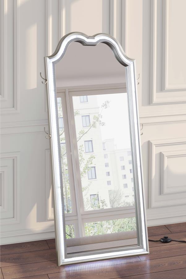 Evangeline - Full Length LED Light Floor Mirror - Silver Oak