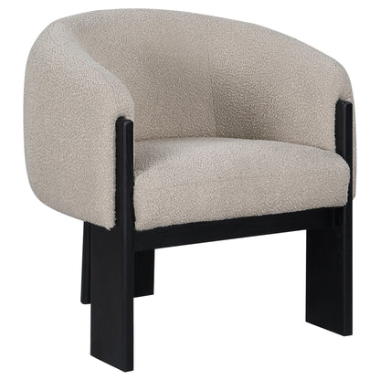 Valdez - Boucle Upholstered Barrel Back Accent Chair