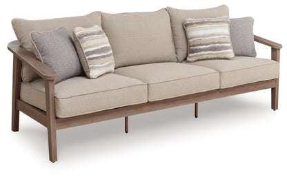 Francis Beach - Sofa With Cushion - Natural / Gray