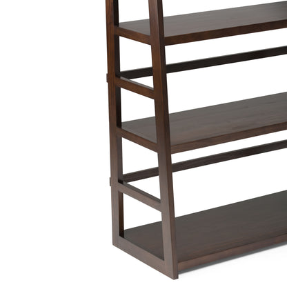 Acadian - Wide Ladder Shelf Bookcase - Brunette Brown