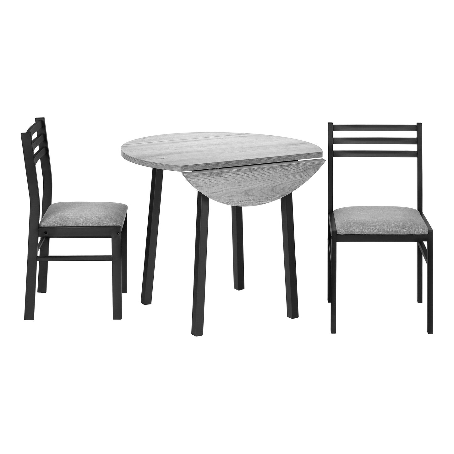 3 Pieces Dining Table Set, Small, Drop Leaf, Contemporary & Modern