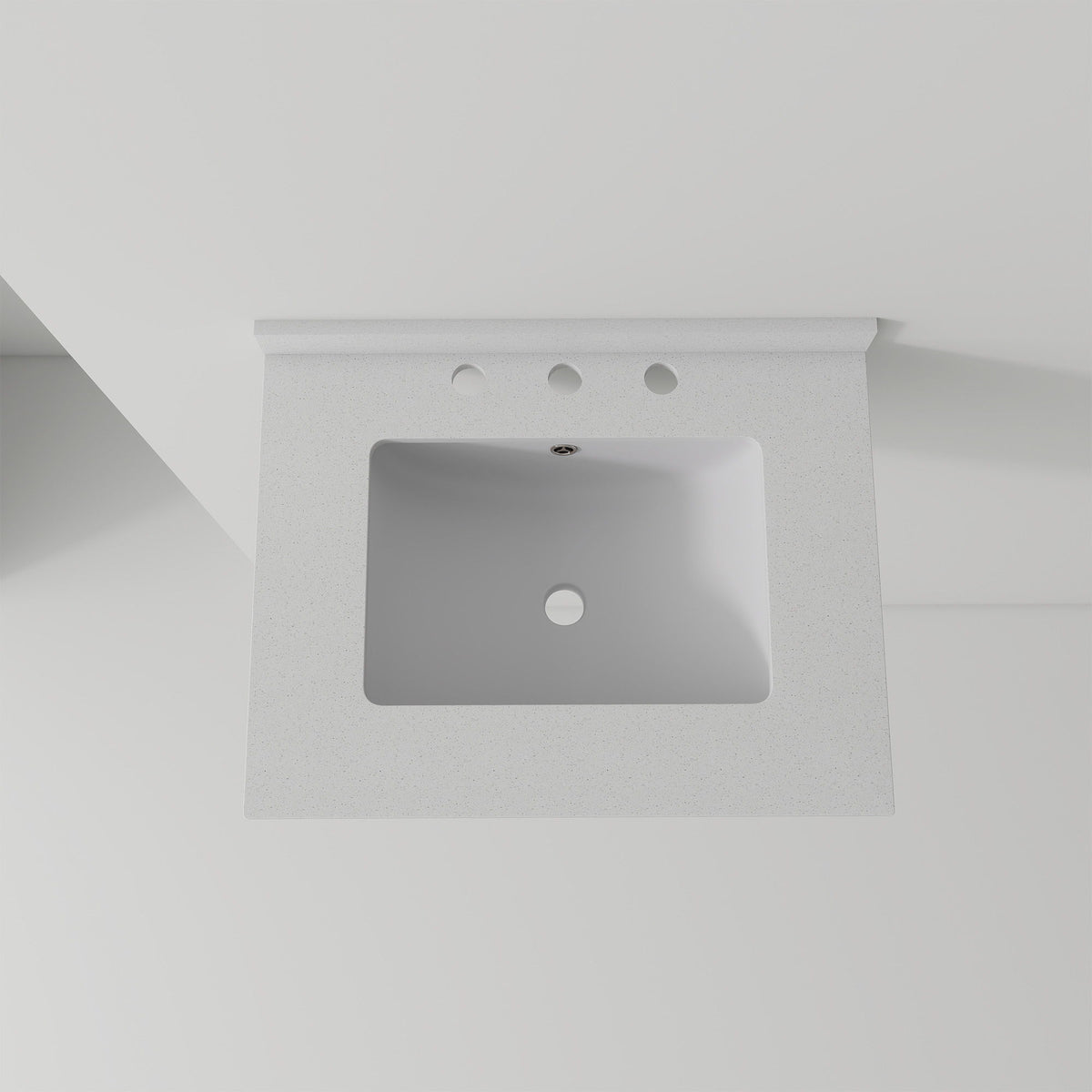 Basin Sink, 0.6" Ultra Thin Profile, Triple Faucet Holes