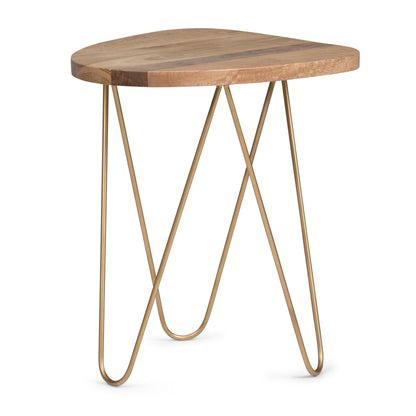 Patrice - Handcrafted Metal And Wood Accent Table