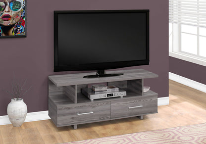 TV Stand, Console, Media Entertainment Center, Storage Cabinet, Elegant Design - Gray