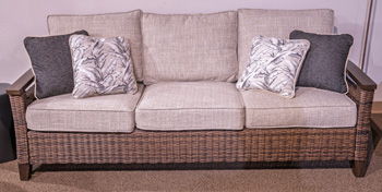 Drakes Beach - Sofa With Cushion - Dark Brown