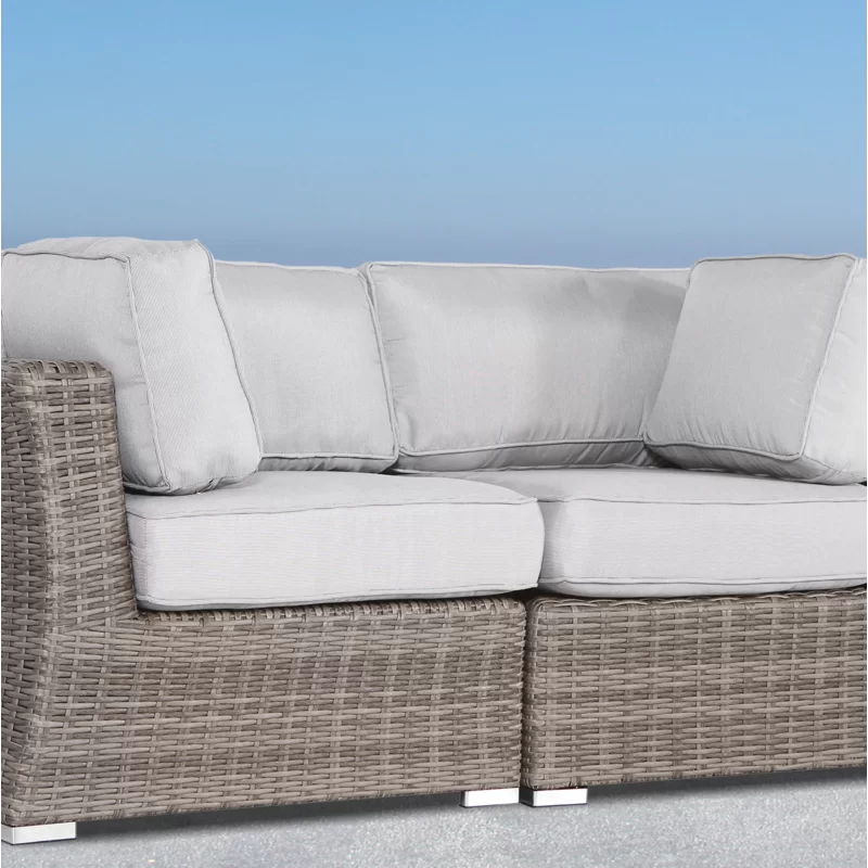 Outdoor Loveseat With Cushions - Gray Mix