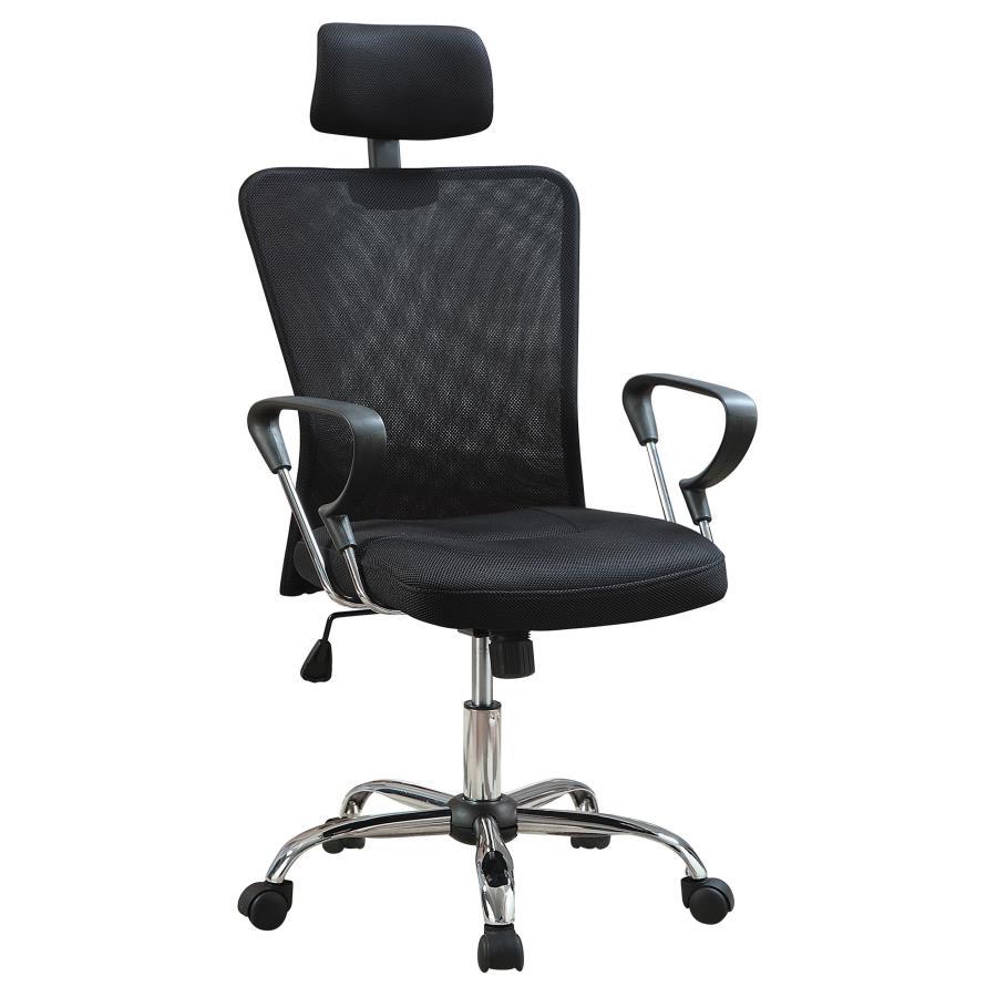 Stark - Upholstered Adjustable Mesh Office Desk Chair - Black