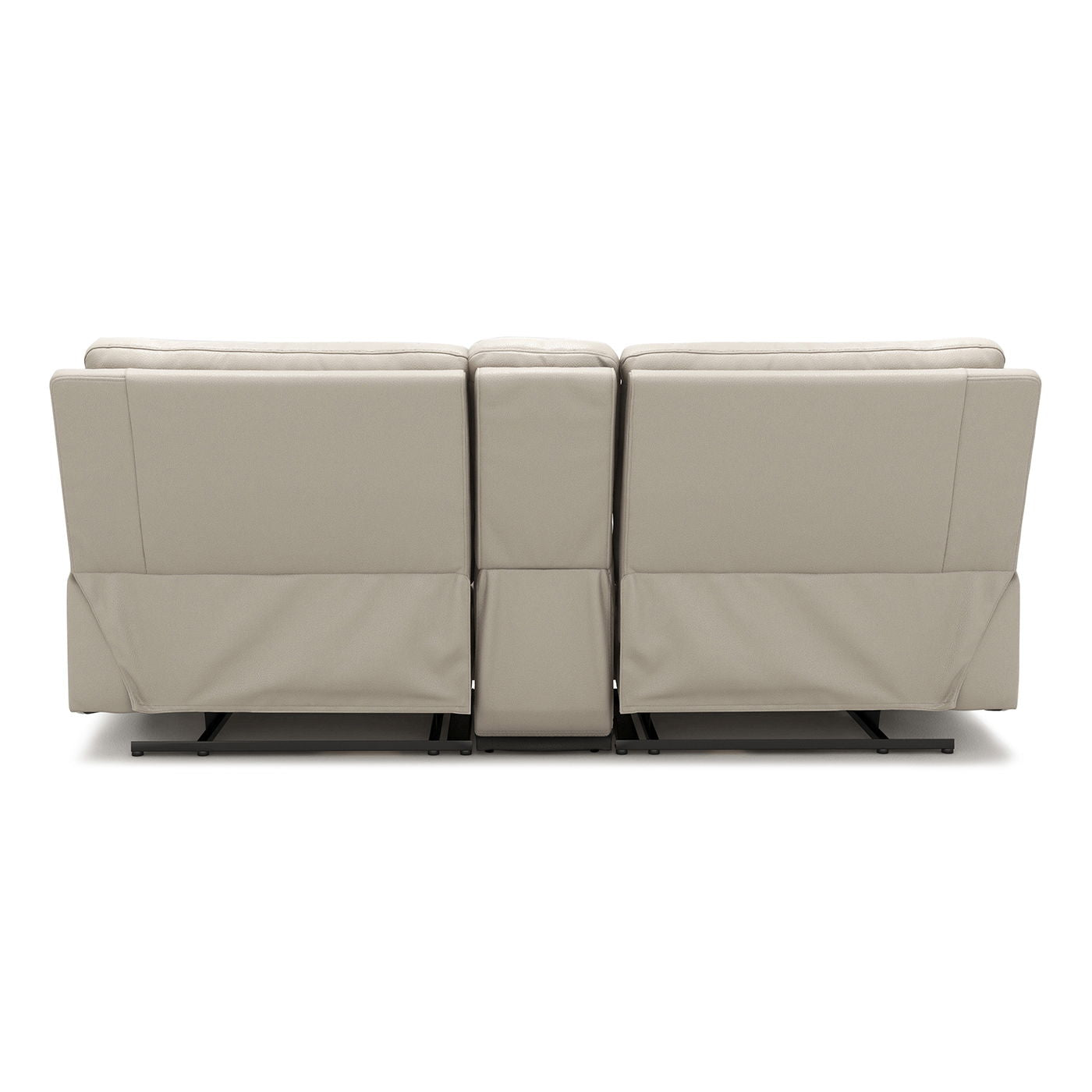 Malibu - Modern Power Motion 3 Piece Reclining Loveseat Sofa With Cup Holders - Cream Taupe Beige