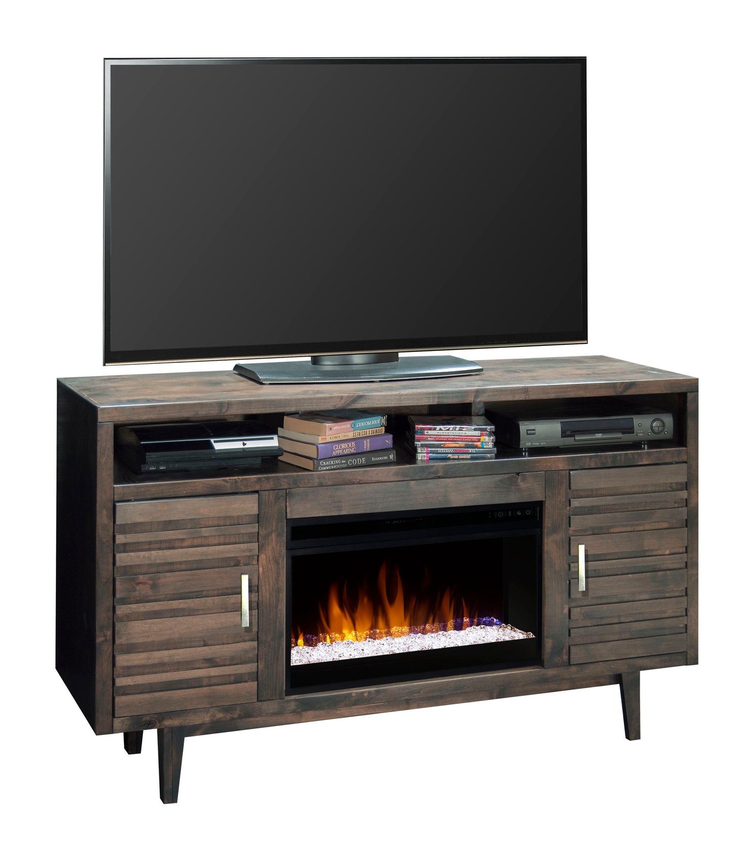 Avondale - Electric Fireplace TV Console For TVs Up To 70" - Charcoal Brown