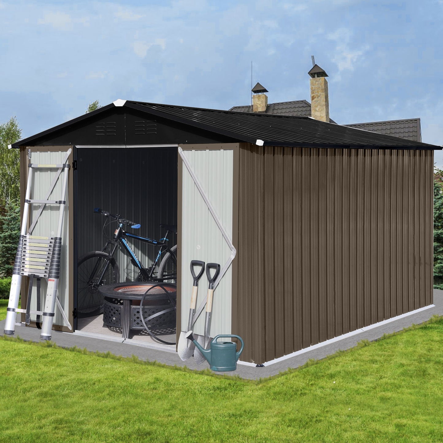 10' x 8' Garden Sheds Outdoor Storage Sheds